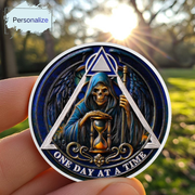 Personalized The Skull Recovery Milestone Sobriety Coin