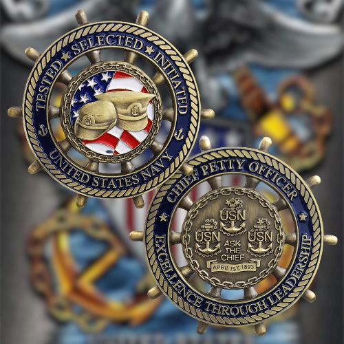 U.S. Navy Rudder Challenge Coin Navy Commemorative Gift