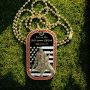 Put on The Whole Armor of God Dog Tag Pendant Necklace
