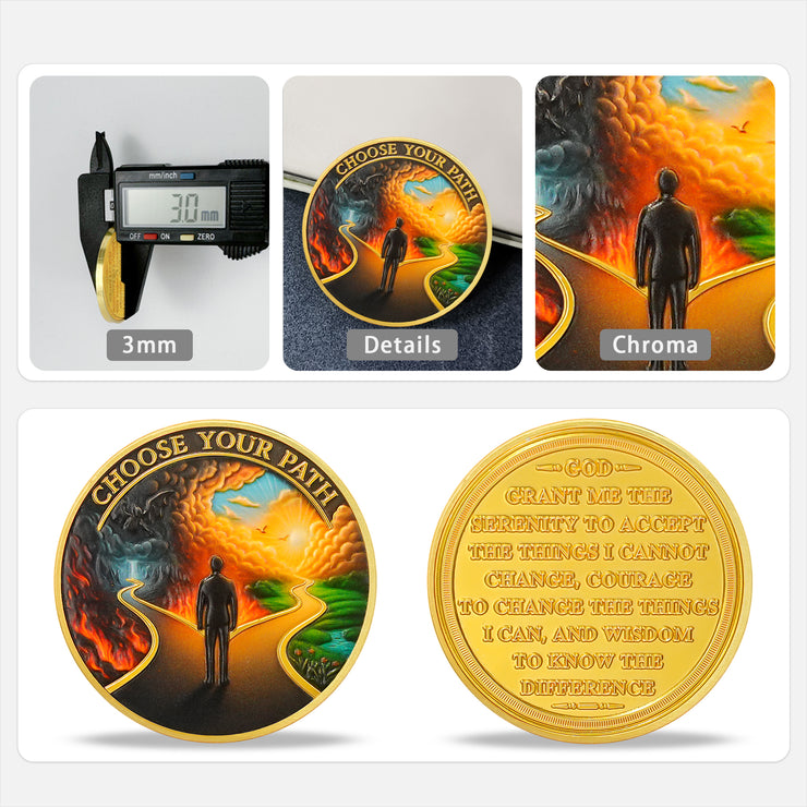 Choose Your Path Sobriety Coin