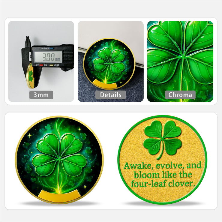 Four-Leaf Clover Sobriety Coin