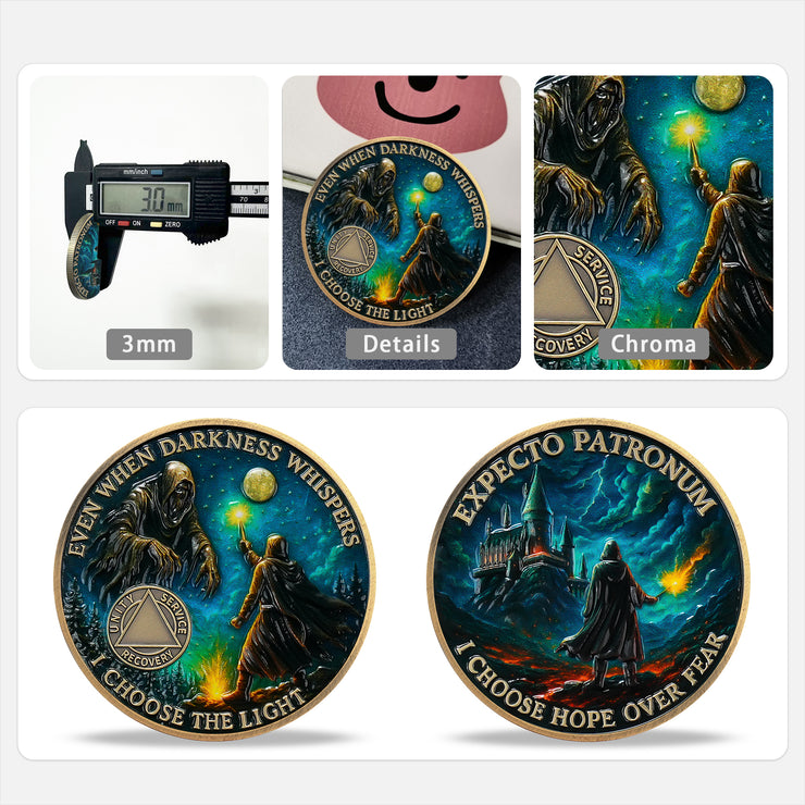 Personalized Darkness Whisper Recovery Sobriety Coin