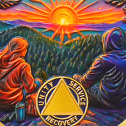 Personalized Step by Step Forest Sobriety Coin
