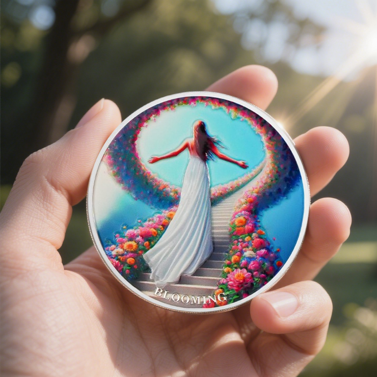 Flowers All The Way Sobriety Coin