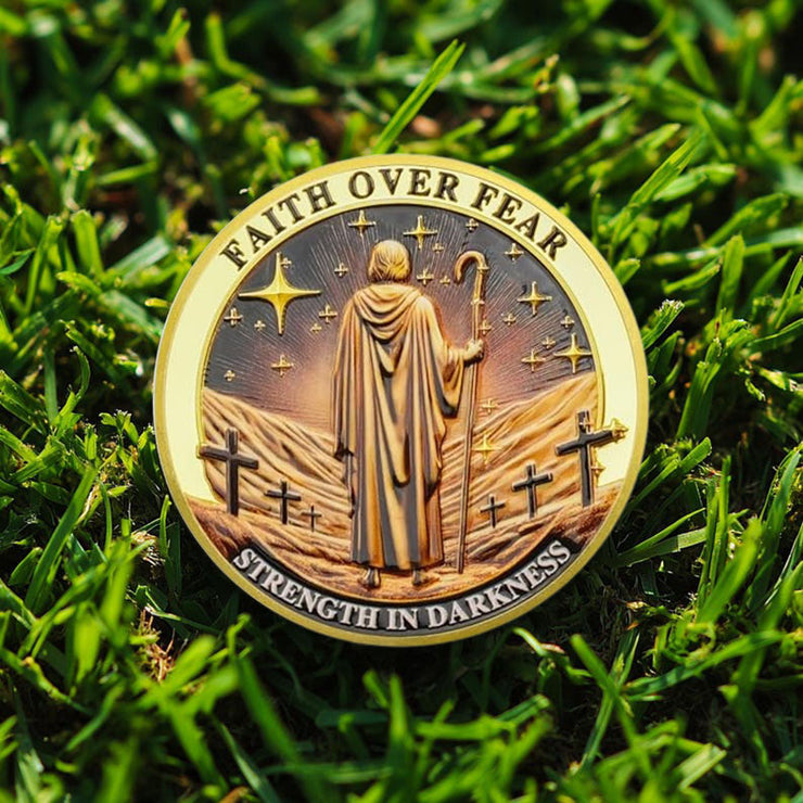 Faith Over Fear Christian Challenge Coin