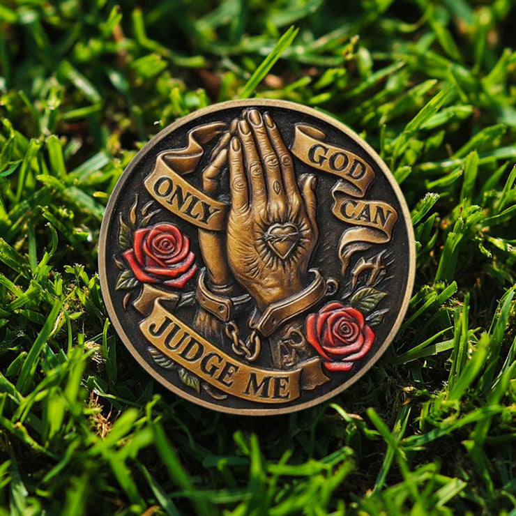 Handcuff Rose Prayer Religious Coin