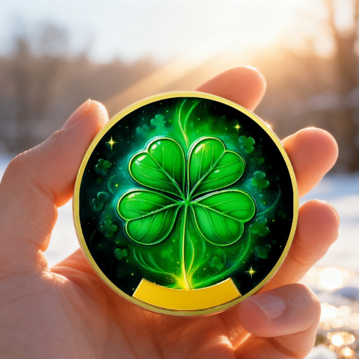 Four-Leaf Clover Sobriety Coin