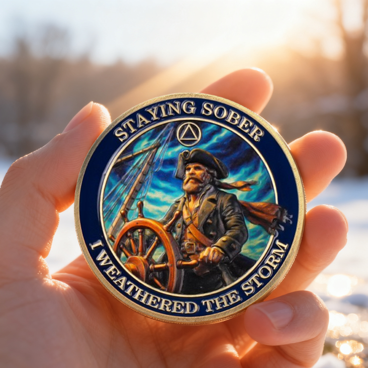 Guided by Light Sobriety Challenge Coin