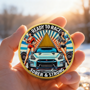 Personalized Ready to Race Race Queen Sobriety Coin