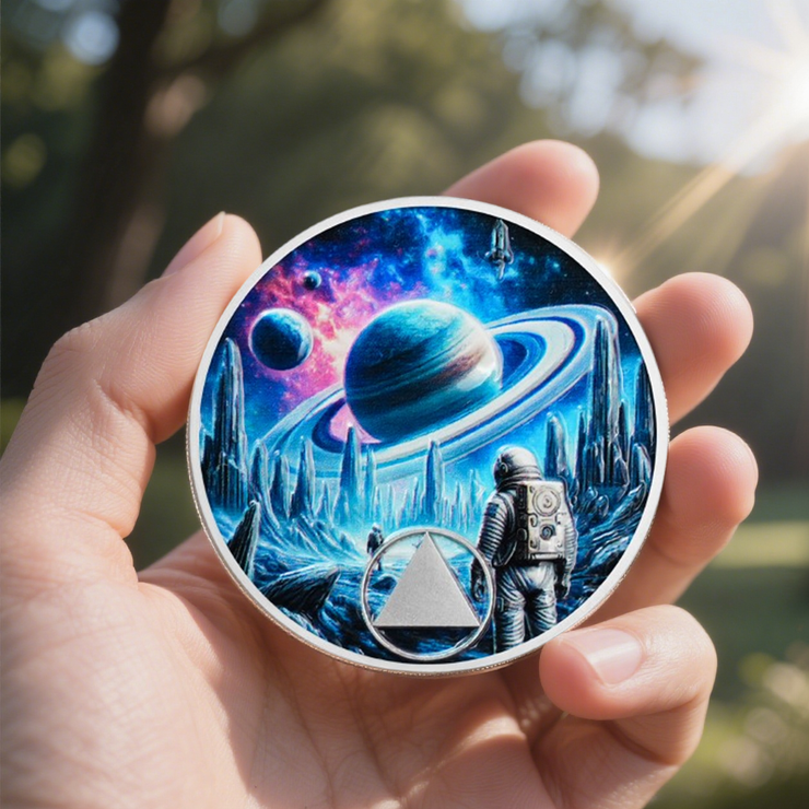 Personalized Cosmic Trek Awakening The Inner Self Recovery Sobriety Coin