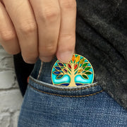 Personalized Glass The Tree of Life Sobriety Coin