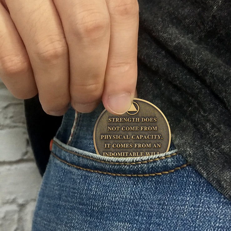 Personalized The Desert Dawn of Unbreakable Will Sobriety Coin