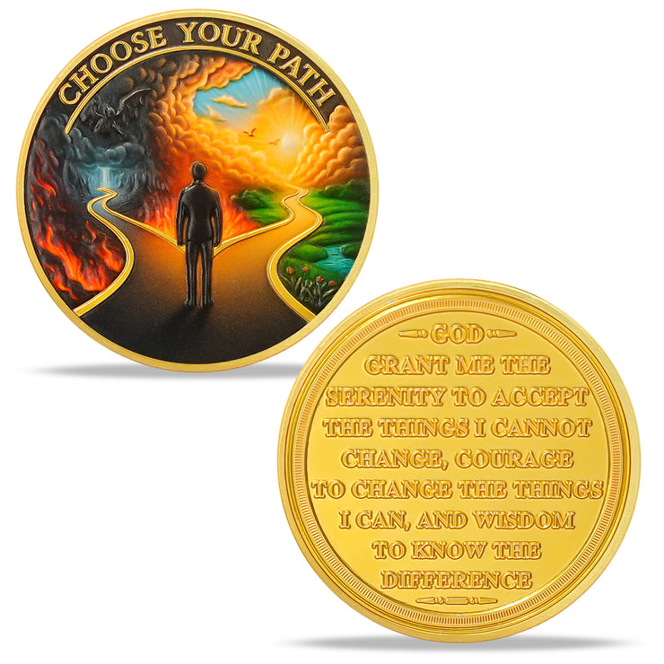 Choose Your Path Sobriety Coin