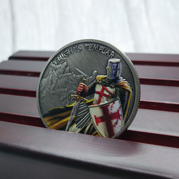4 Pcs Bundle Knight Templar Red Cross Challenge Coin Gift Set