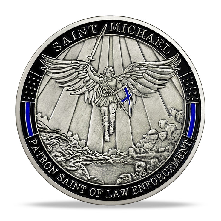 Winged Angel Police Badge Challenge Coin