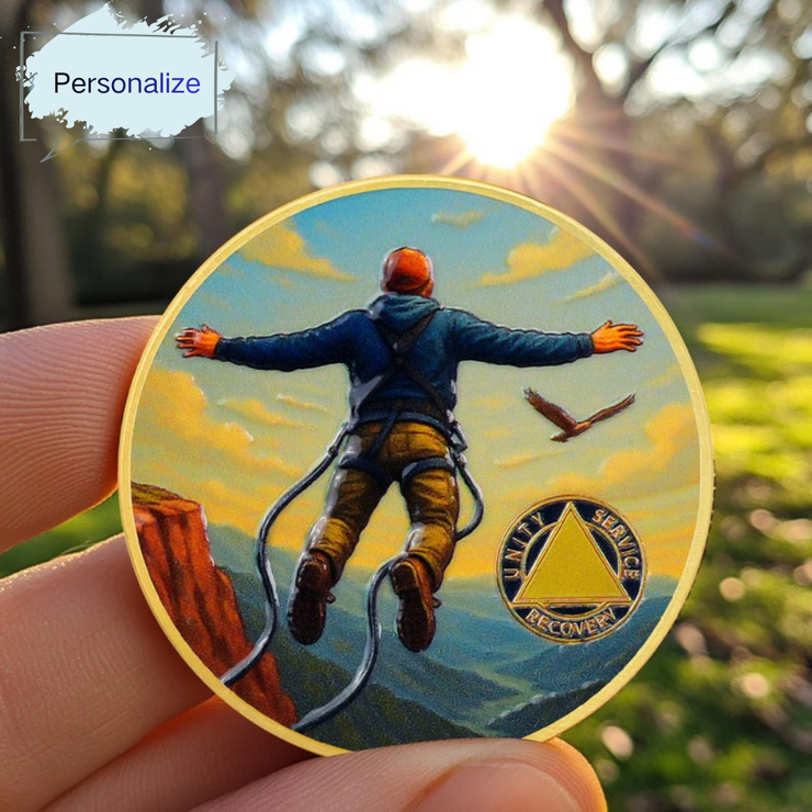 Personalized Skydiving Sobriety Coin