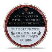 Knights Templar With Lion Cross Challenge Coin