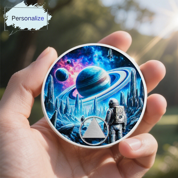 Personalized Cosmic Trek Awakening The Inner Self Recovery Sobriety Coin
