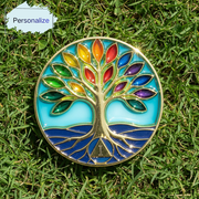 Personalized Glass The Tree of Life Sobriety Coin