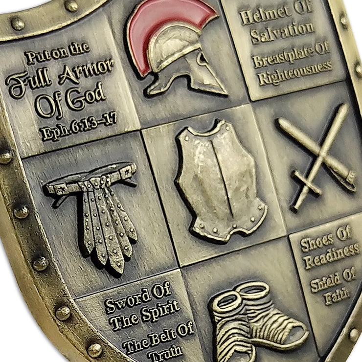 5 Pcs Armor of God Military Challenge Coin Gift Set