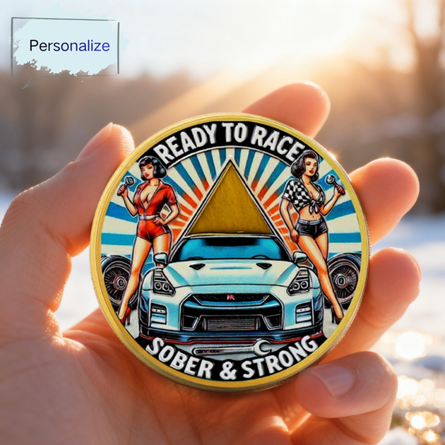 Personalized Ready to Race Race Queen Sobriety Coin – Atsknskgift.com