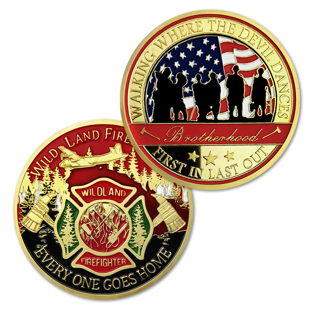 Fire Department Firefighter Brother Challenge Coin Thank You Appreciation Coin