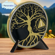 Personalized Gold Tree of Life Sobriety Coin