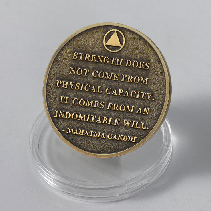 Personalized The Desert Dawn of Unbreakable Will Sobriety Coin