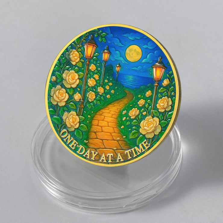 Personalized Path to Peace Sobriety Coin