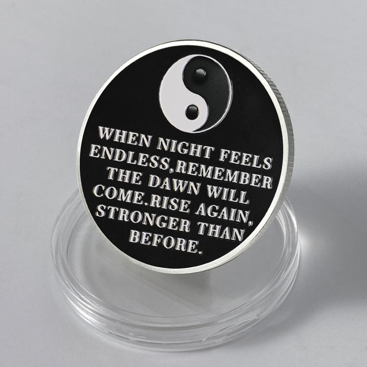 Personalized Balance Wolf Sobriety Coin