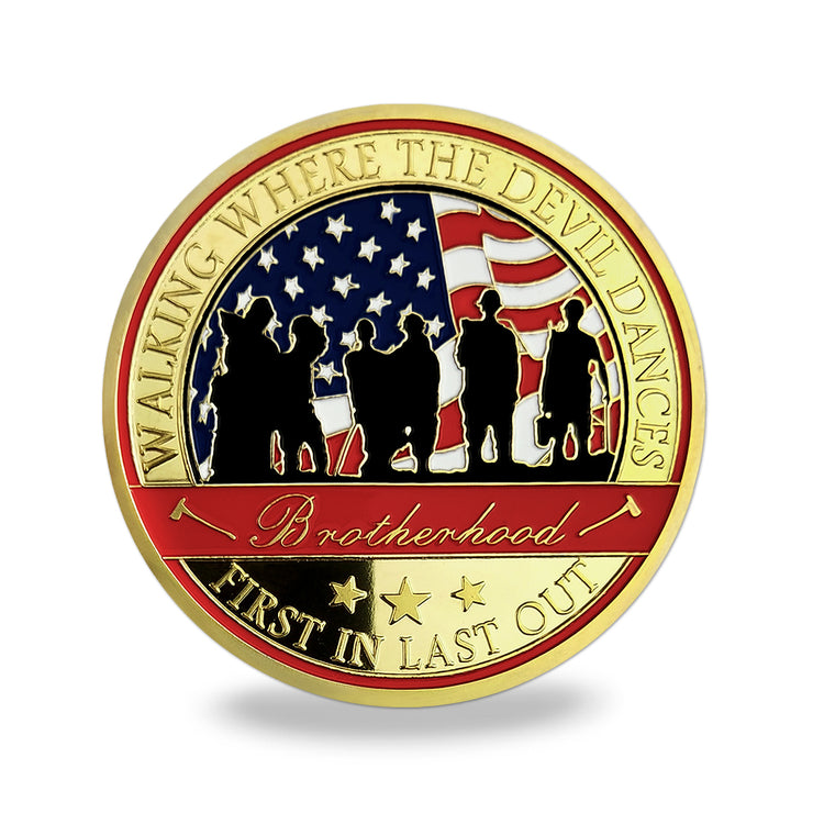 Fire Department Firefighter Brother Challenge Coin Thank You Appreciation Coin