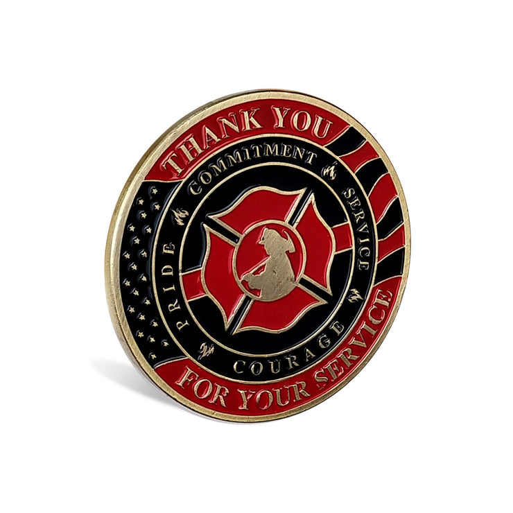 Fire Department Firefighter Brother Challenge Coin Thank You Appreciation Coin
