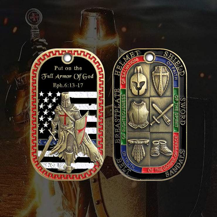 Knights Templar Armor Of God Challenge Coin Gifts for Christian🎁