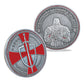 5 Pcs Knight Templar Crusader Life Creed Token Challenge Coin Gift Set