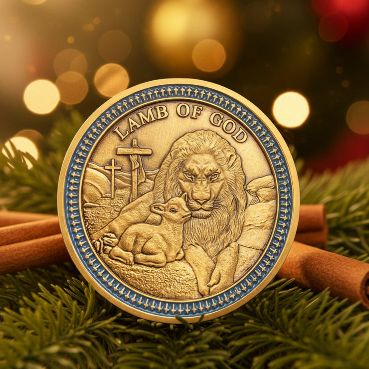 Lamb Of God Lion And Lamb Challenge Coin Religious Gift Coin