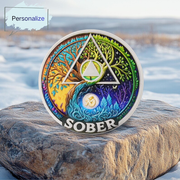 Personalized Day-night Cycle Customizable Strength and Growth Sobriety Coin