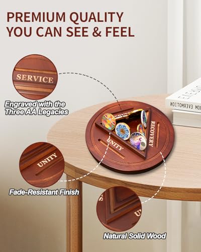 Solid Wood AA Coin Holder Display Holds 13 Coins