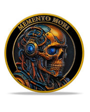 Memento Mori & Tempus Futuristic Mechanical Skull Coin