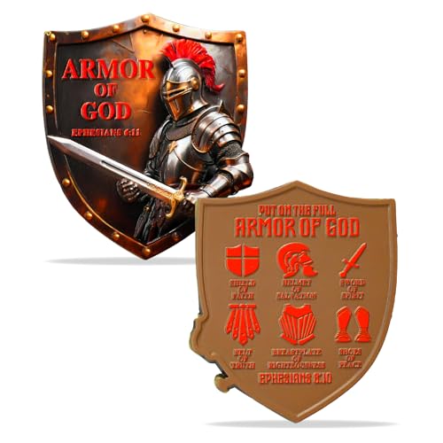 Knight Christian Faith ShieldArmor of God Challenge Coin with Ephesians 6:11