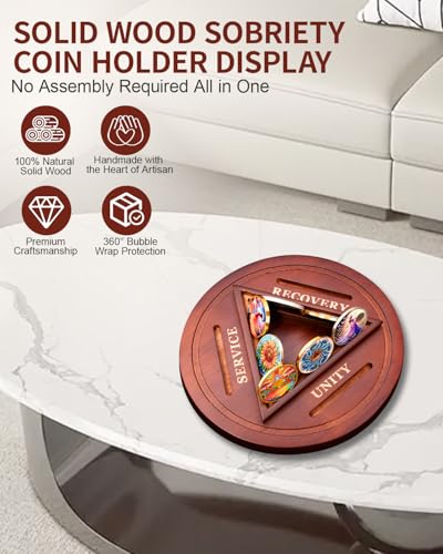 Solid Wood AA Coin Holder Display Holds 13 Coins