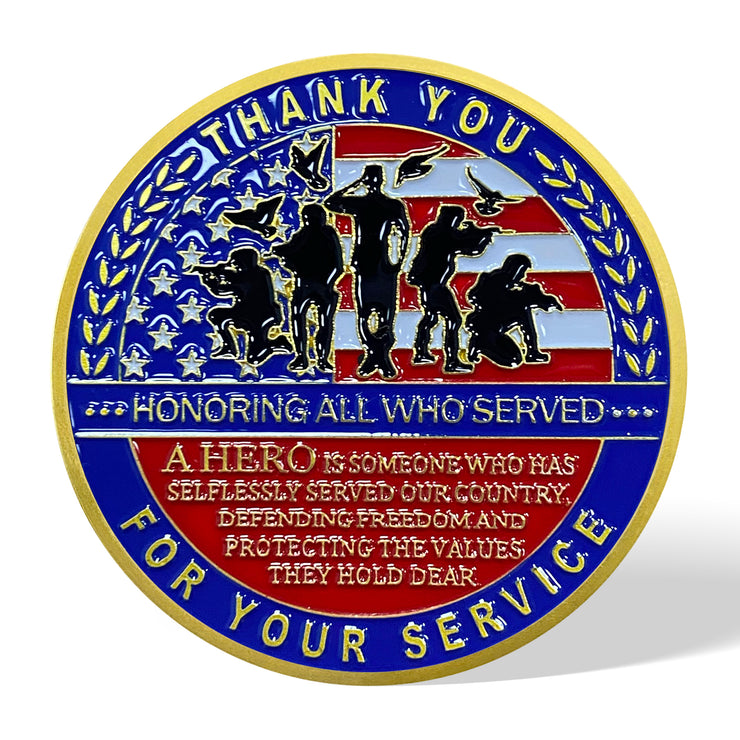 Thank You For Your Service Challenge Coins-AtSKnsk