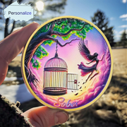 Personalized Break Free Rising from The Ashes Phoenix Original Sobriety Coin