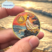 Personalized Powerful Woman Sobriety Coin