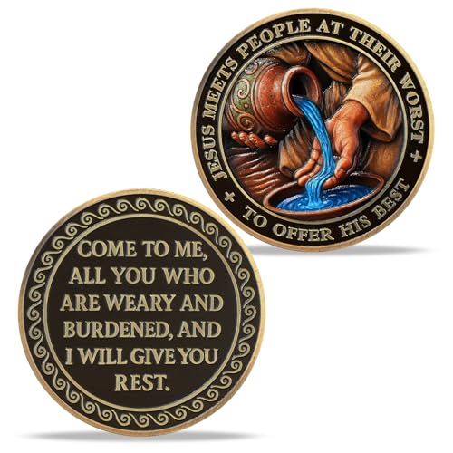 Water Jar Inspirational Bible Verse Religious Coin