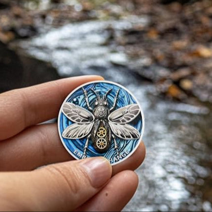 Mechanical Gear Beetle Sobriety Coin