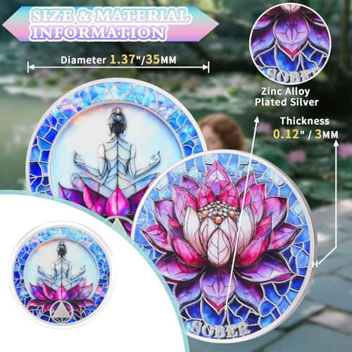 Personalized Rebirth & Peace Meditation on The Lotus Sobriety Coin