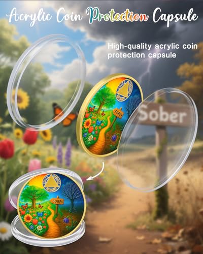 Personalized Sober Path Inspirational Sobriety Coin