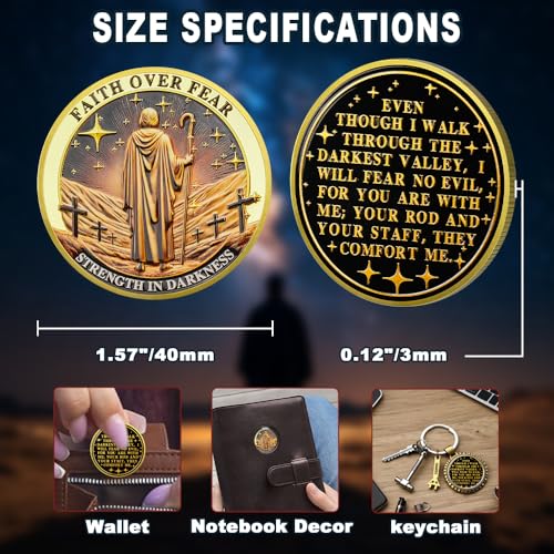 Faith Over Fear Christian Challenge Coin