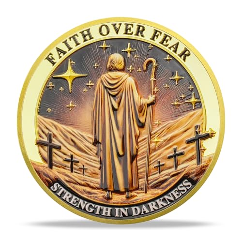 Faith Over Fear Christian Challenge Coin