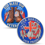 Army Boots Veterans Military Challenge Coins